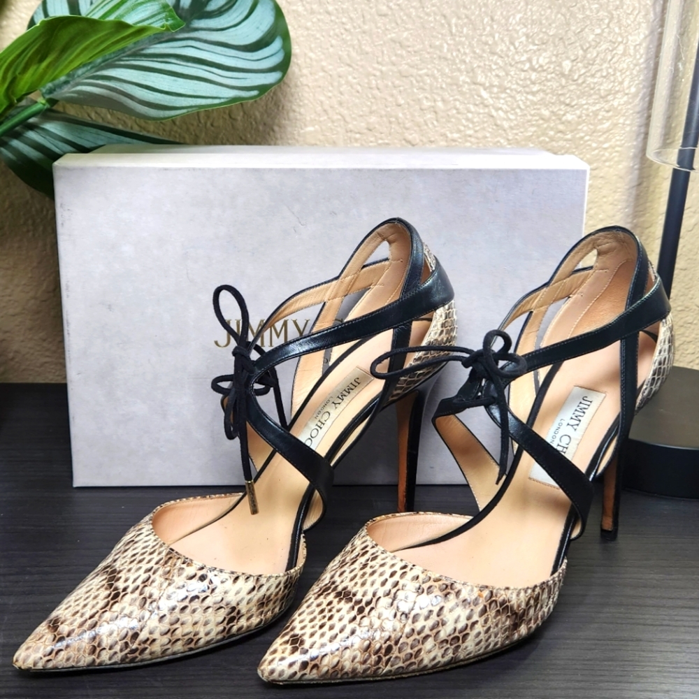 Jimmy Choo Pointed Toe Heels, Lace-up Stilettos, Jimmy Choo Shoes Pumps